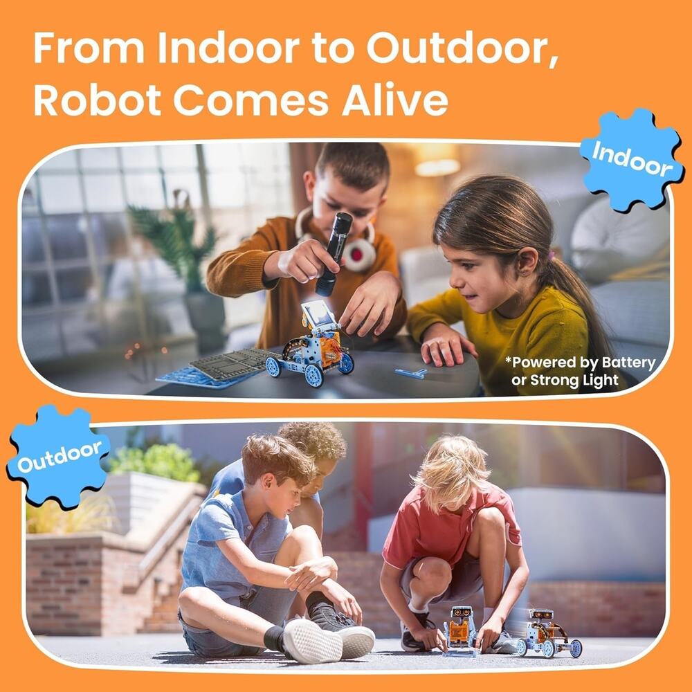 Solar Building Robot Kit STEM Gift for Boys Aged 8-13, DIY Science Blue - Picture 4 of 6